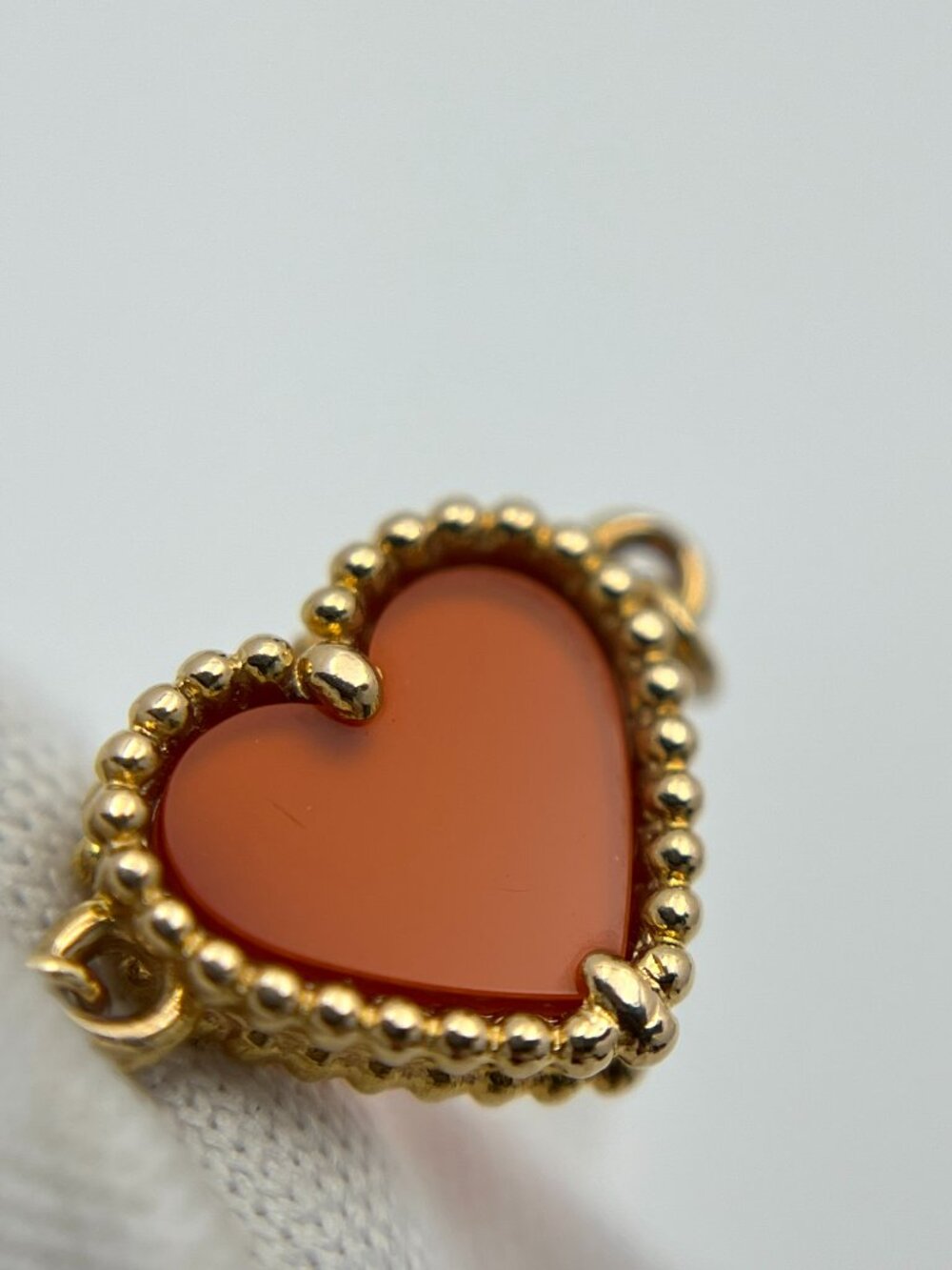 Van Cleef & Arpels Sweet Hearts Bracelet Carnelian 18K Rose Gold